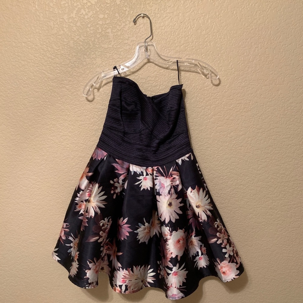 strapless fit and flare dress